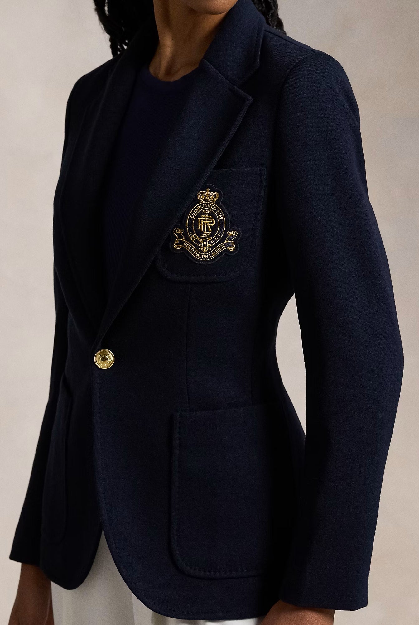 DOUBLE KNIT WOOL SINGLE BREASTED BLAZER - Jackets - Sassanova