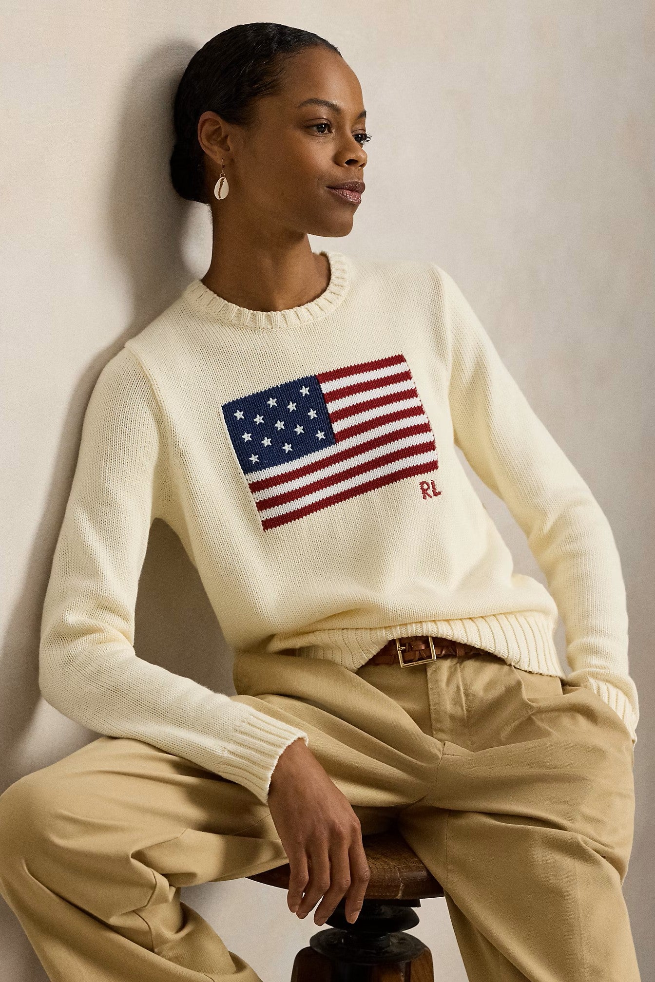 FLAG LONG SLEEVE PULLOVER - Sweaters - Sassanova