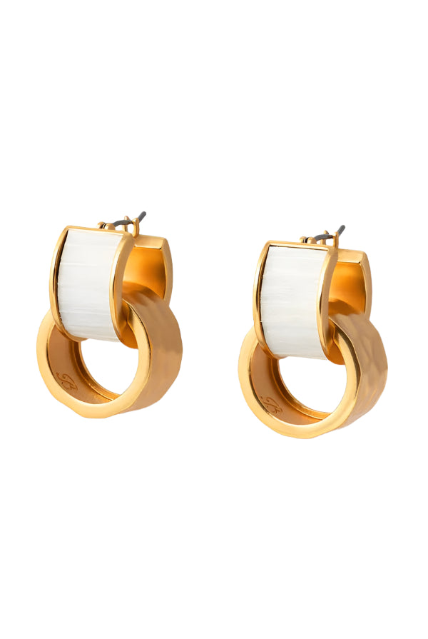 DUNMORE TWO PIECE HOOP GOLD - Earrings - Sassanova
