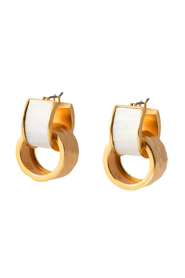 DUNMORE TWO PIECE HOOP GOLD - Earrings - Sassanova