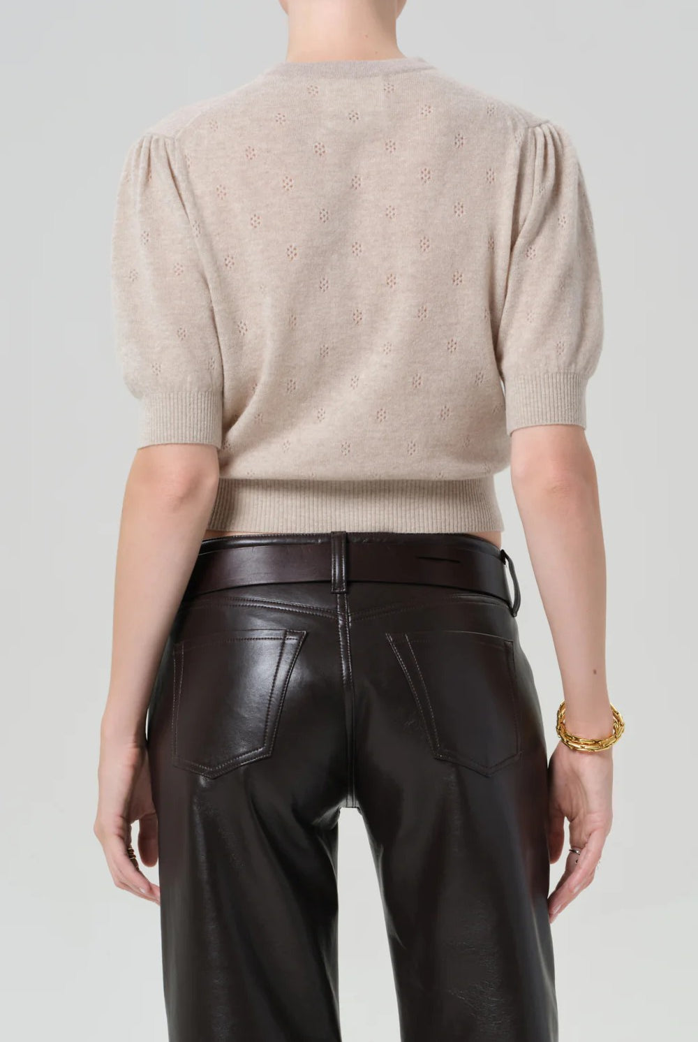 RAINA POINTELLE SHORT SLEEVE CARDIGAN - Sweaters - Sassanova