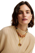 POMEGRANATE PENDANT NECKLACE- MULTI
sassanova