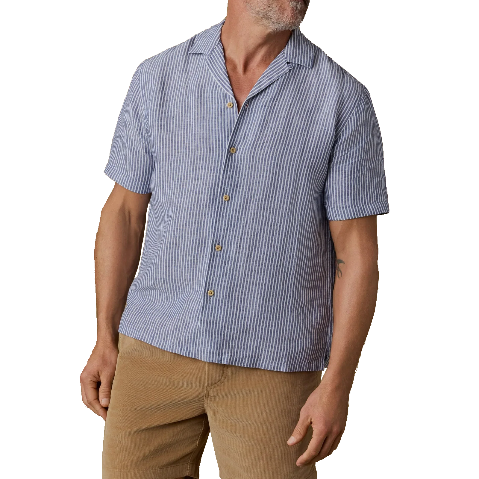 SHORT SLEEVE LAGUNA LINEN CAMP SHIRT - Short Sleeved Shirts - Novaman