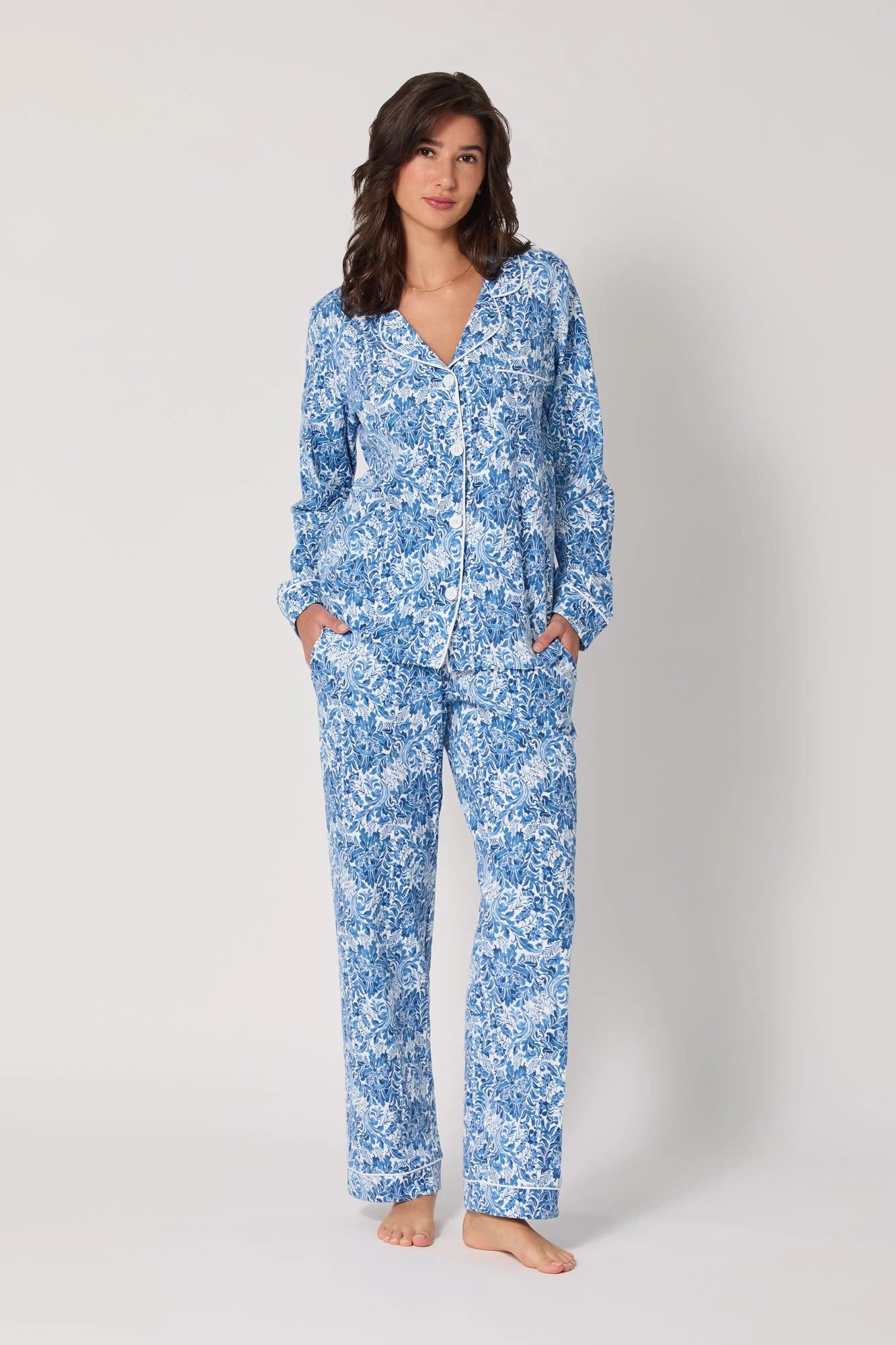 DREAMY DAMASK LS PAJAMA SET - Sassanova
