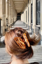 HAND PAINTED BROWN MORPHO BUTTERFLY HAIR CLIP - sassanova