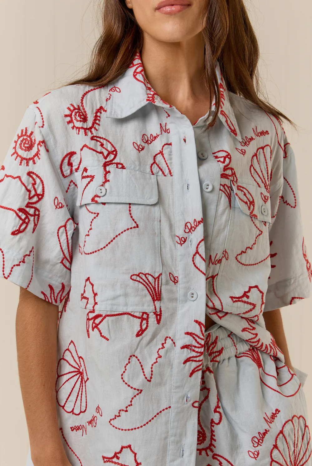 LE PALM SHIRT - Blouses - Sassanova