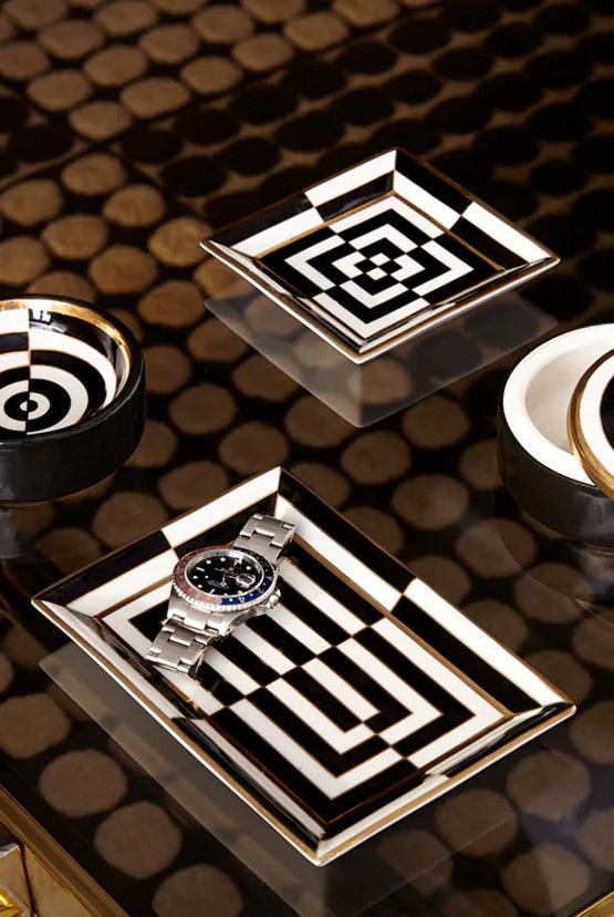 OP ART RECTANGLE TRAY - Jewelry Trays - Sassanova