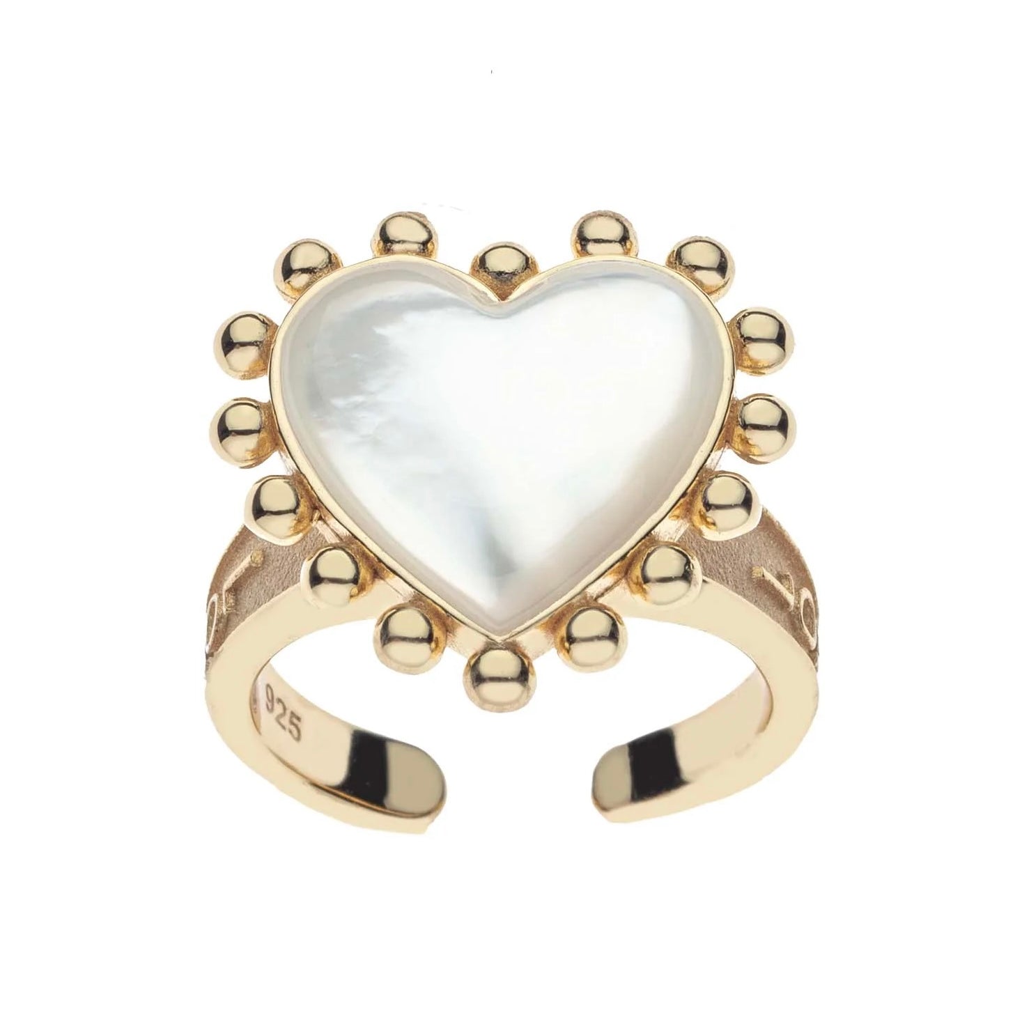 BURSTING W/LOVE HEART RING