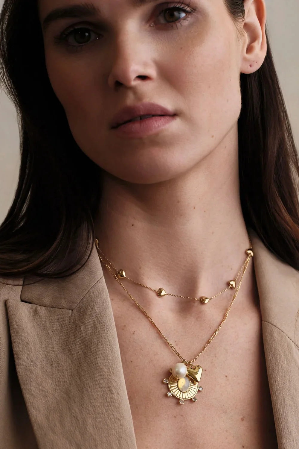 LOVE ADJUSTABLE HEART CHAIN NECKLACE- GOLD - Necklaces - Sassanova