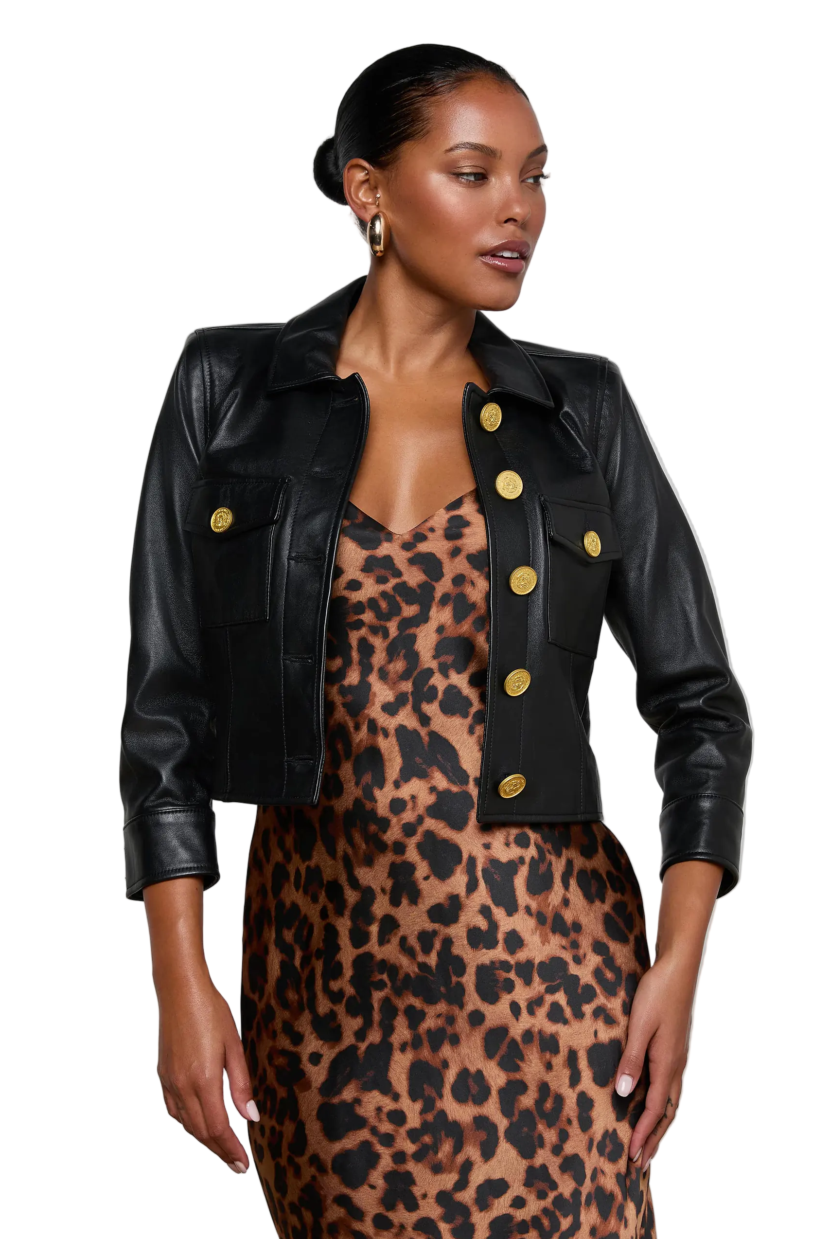KUMI CROPPED LEATHER JACKET-sassanova