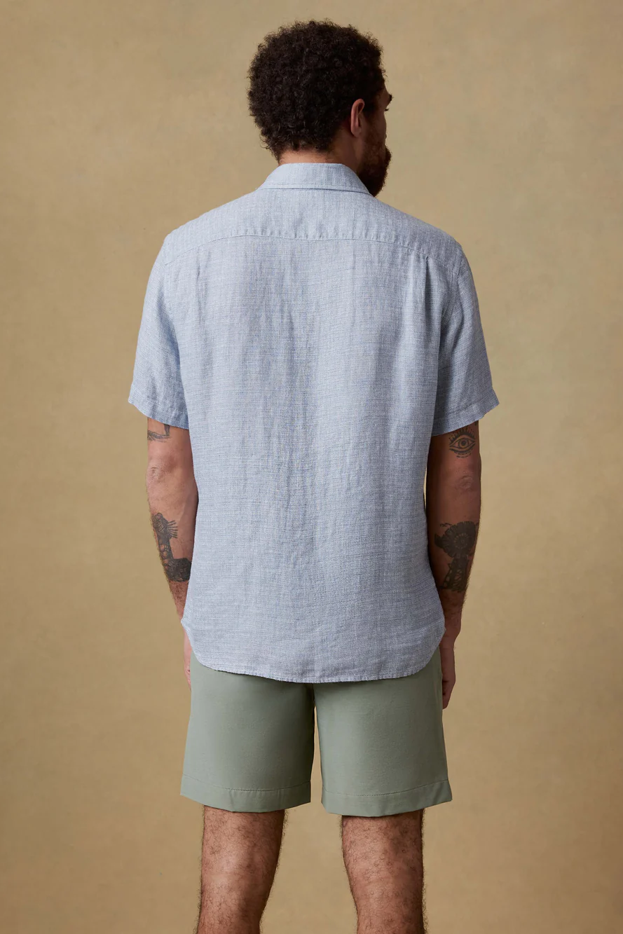 SHORT SLEEVE PALMA LINEN SHIRT - Short Sleeved Shirts - Novaman