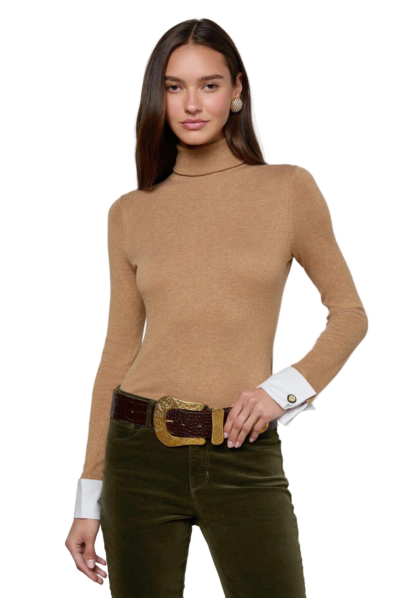 FLORA POPLIN CUFF SWEATER-sassanova