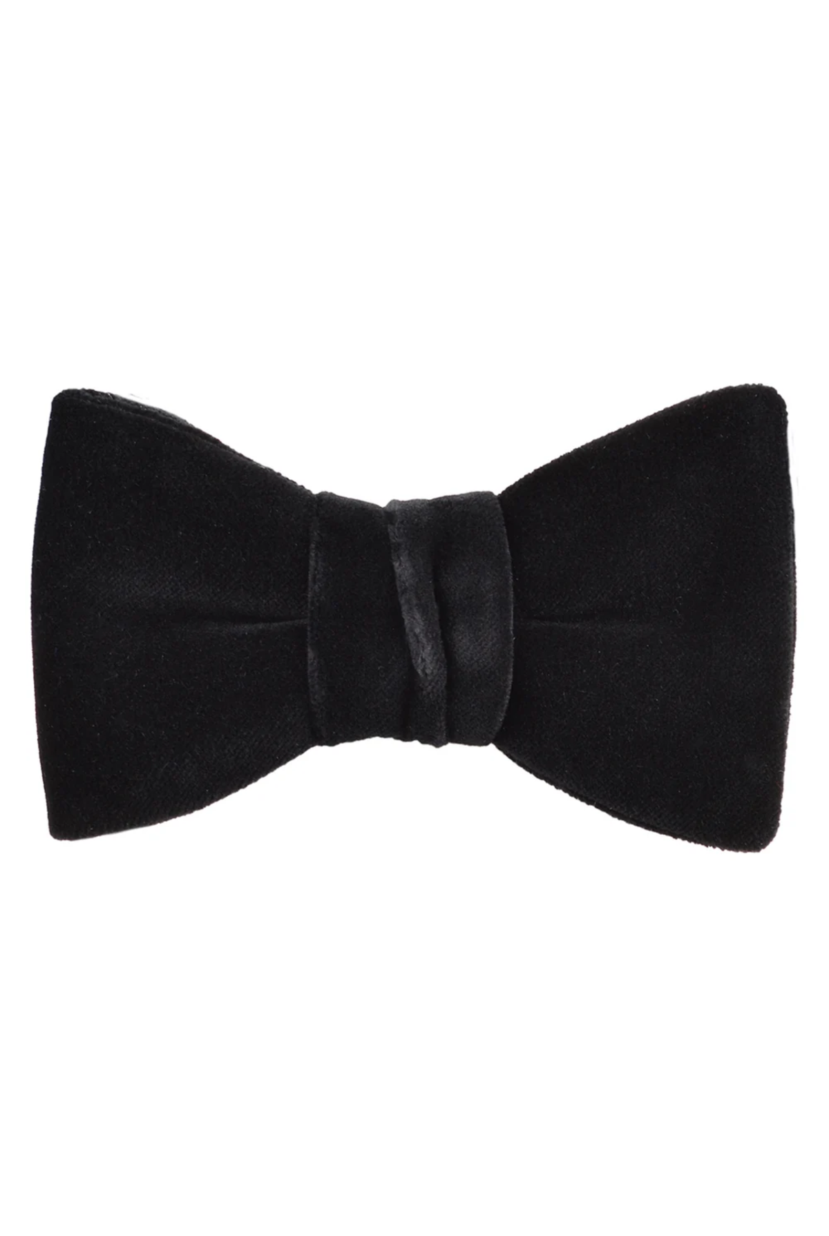 PRE TIED SOLID VELVET BOW TIE BLACK Sassanova NovaMan