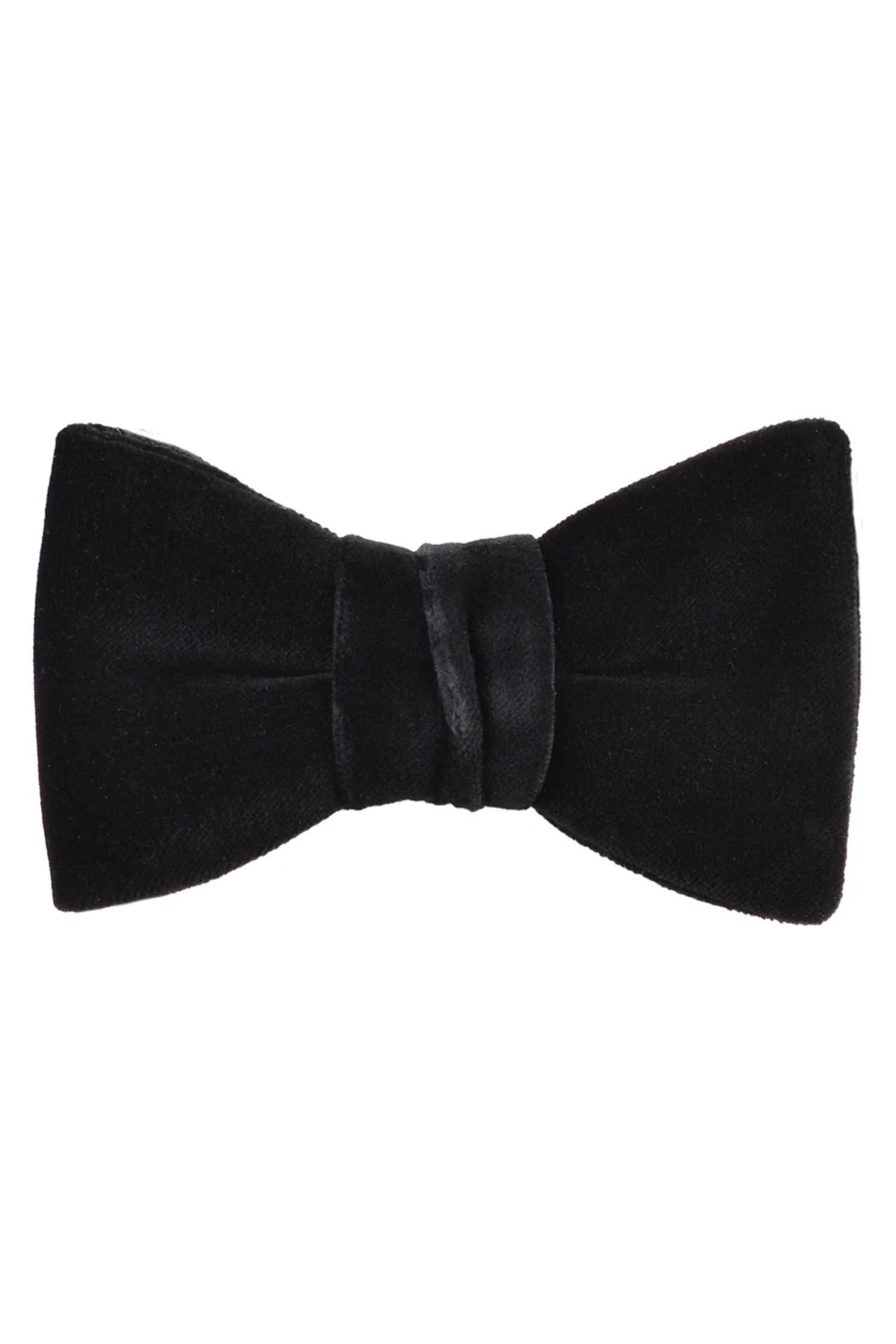 PRE TIED SOLID VELVET BOW TIE BLACK Sassanova NovaMan