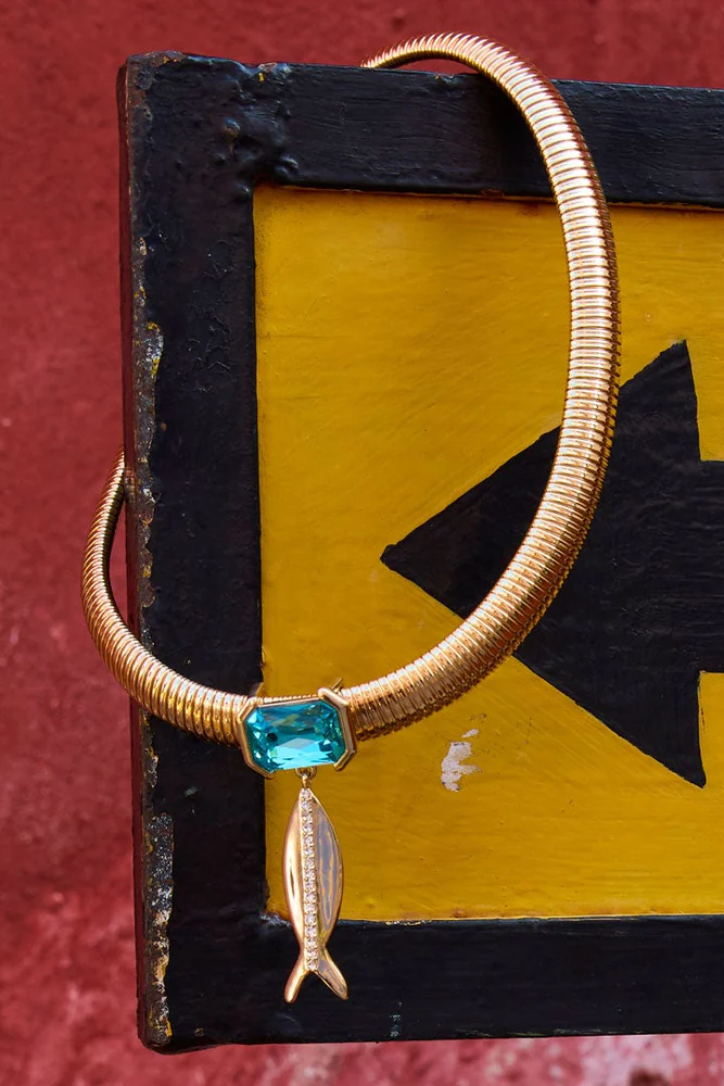 PAULA COLLAR- BLUES - Necklaces - Sassanova