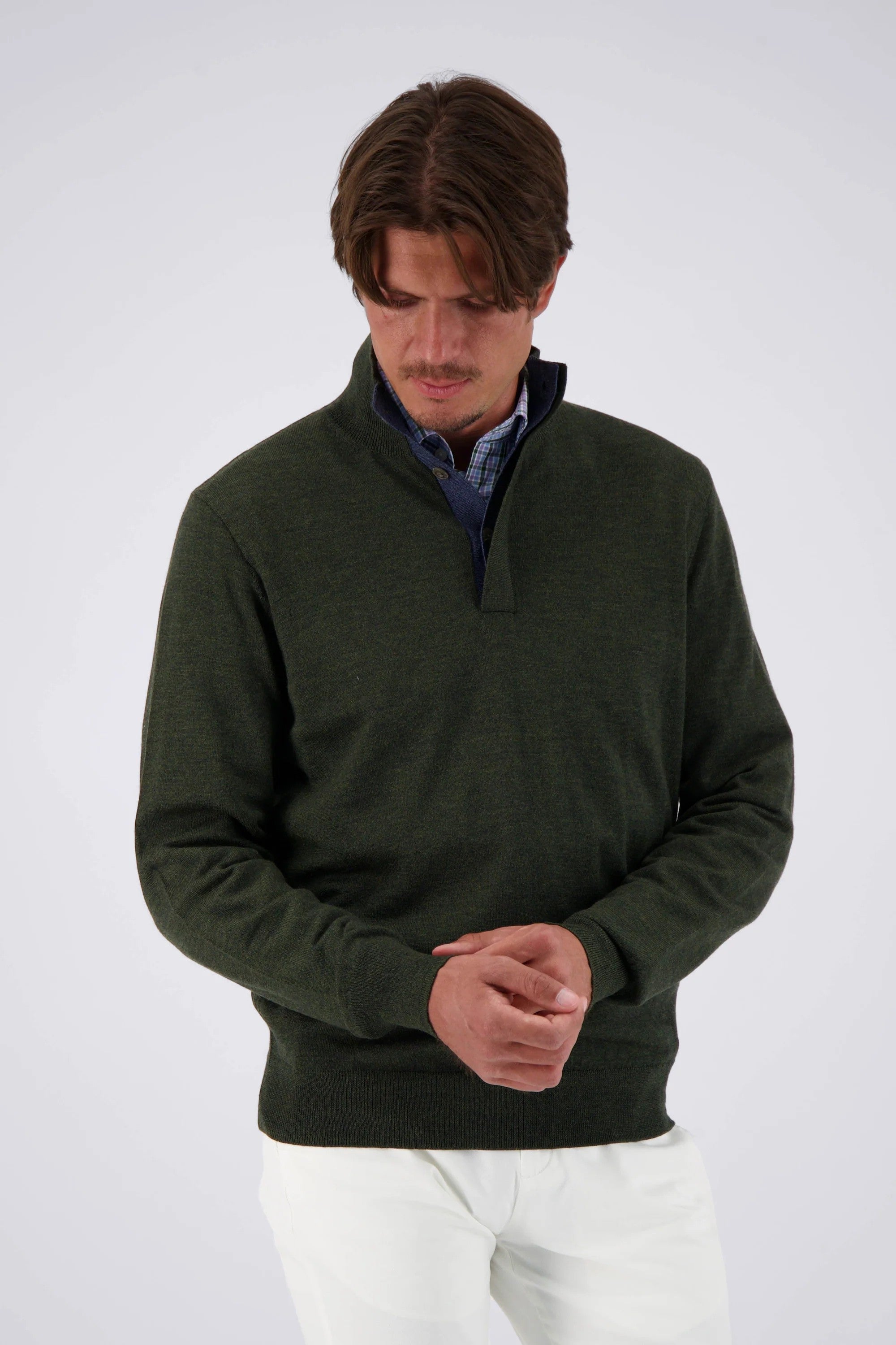 DESMOND 1/4 BUTTON SWEATER - Sweaters - Novaman