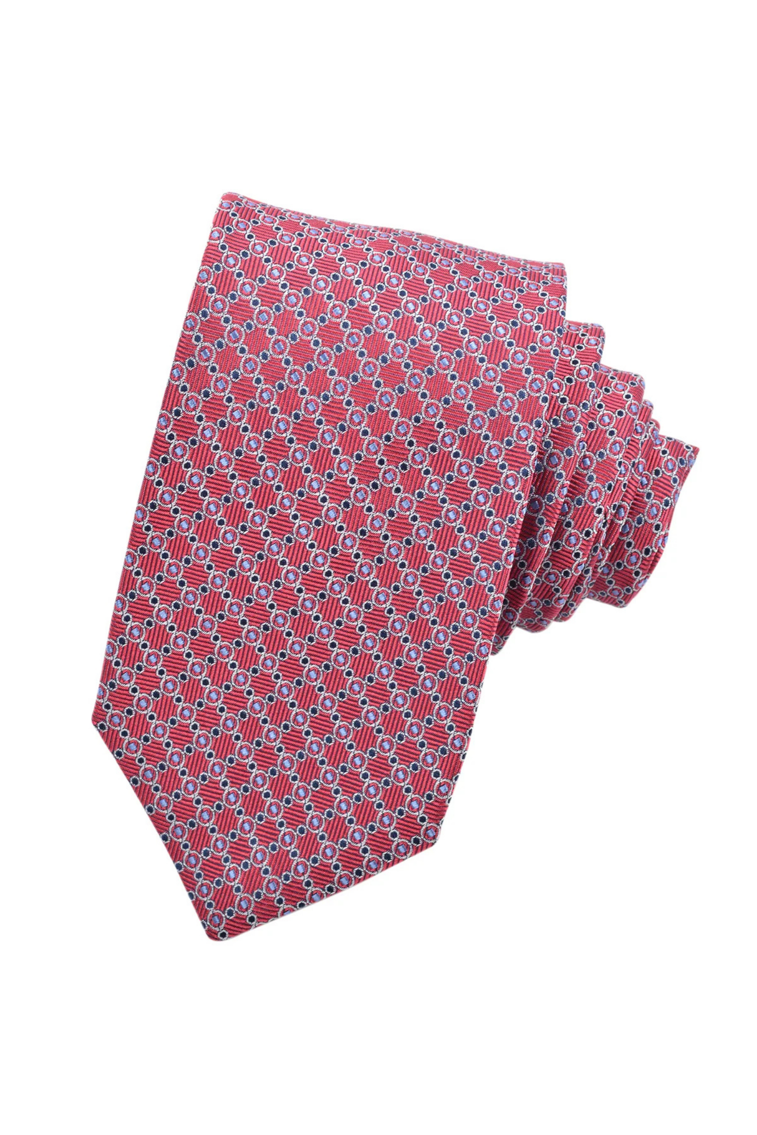 ITALIAN SILK LINKS TIE CORAL OS Sassanova / Novaman