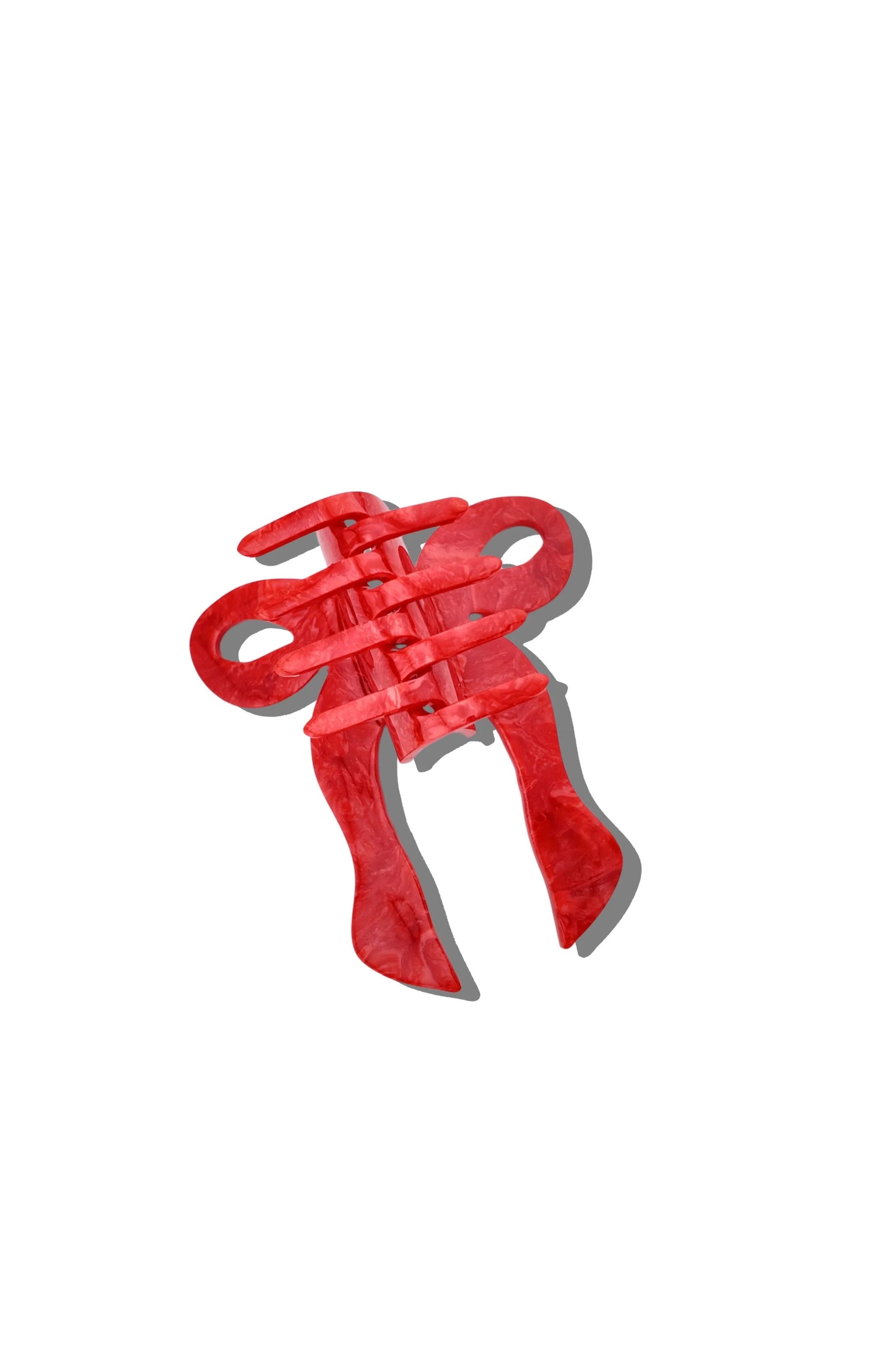 HAND PAINTED RED BOW HAIR CLAW CLIP - Keychains - Sassanova