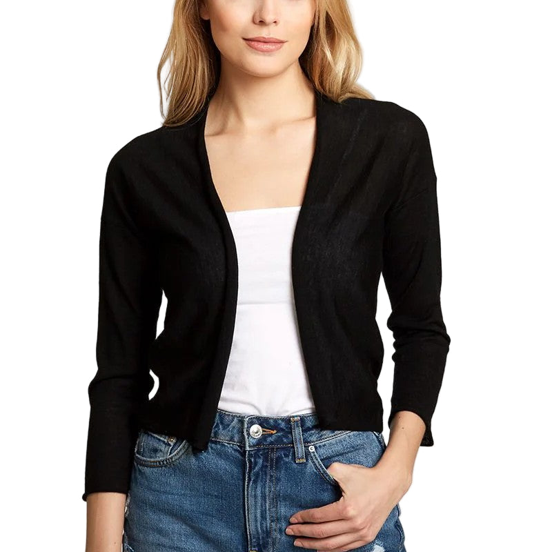 EASY CROP CARDIGAN - Sweaters - Sassanova