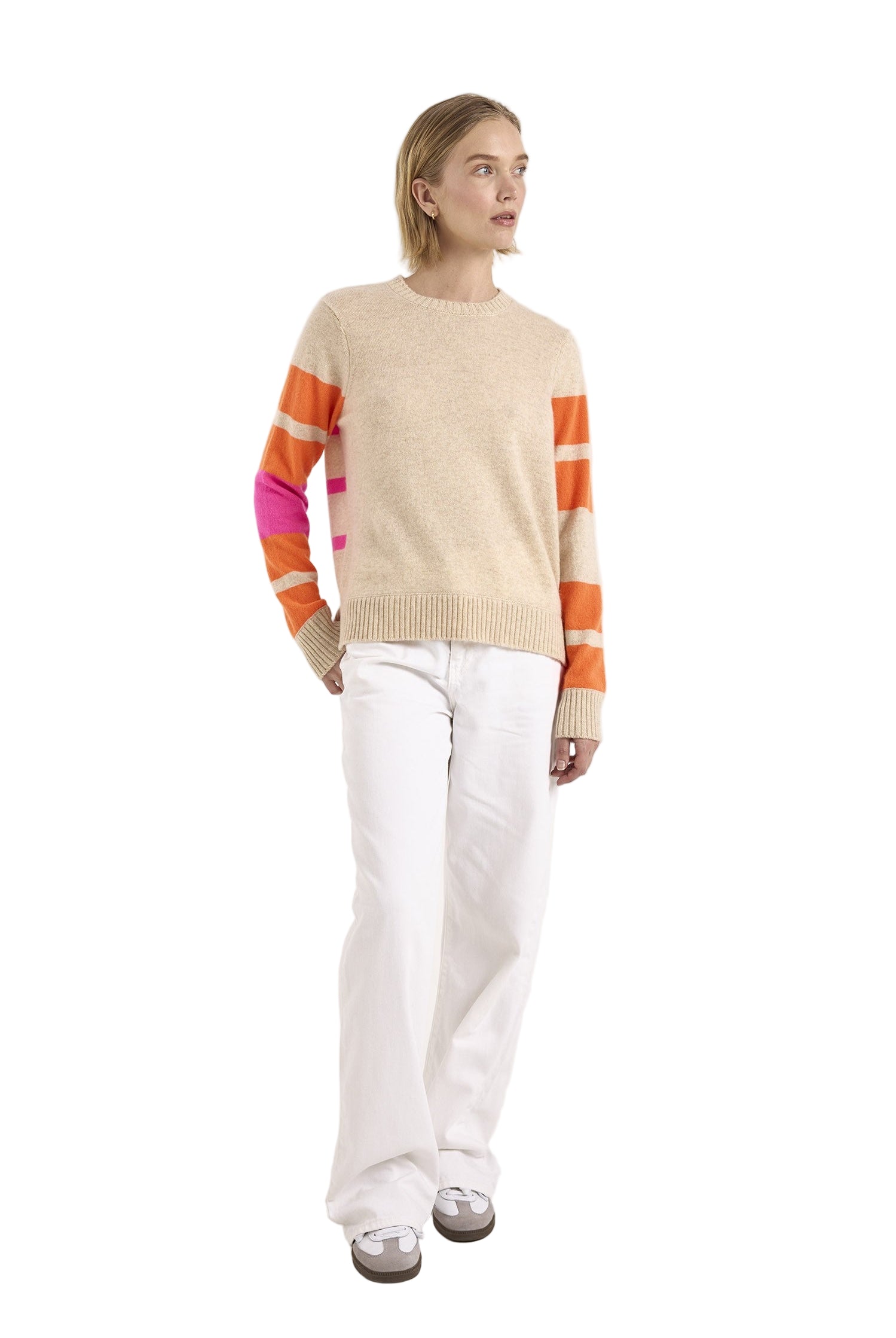 IRREGULAR STRIPE MAYA CREW - Sweaters - Sassanova