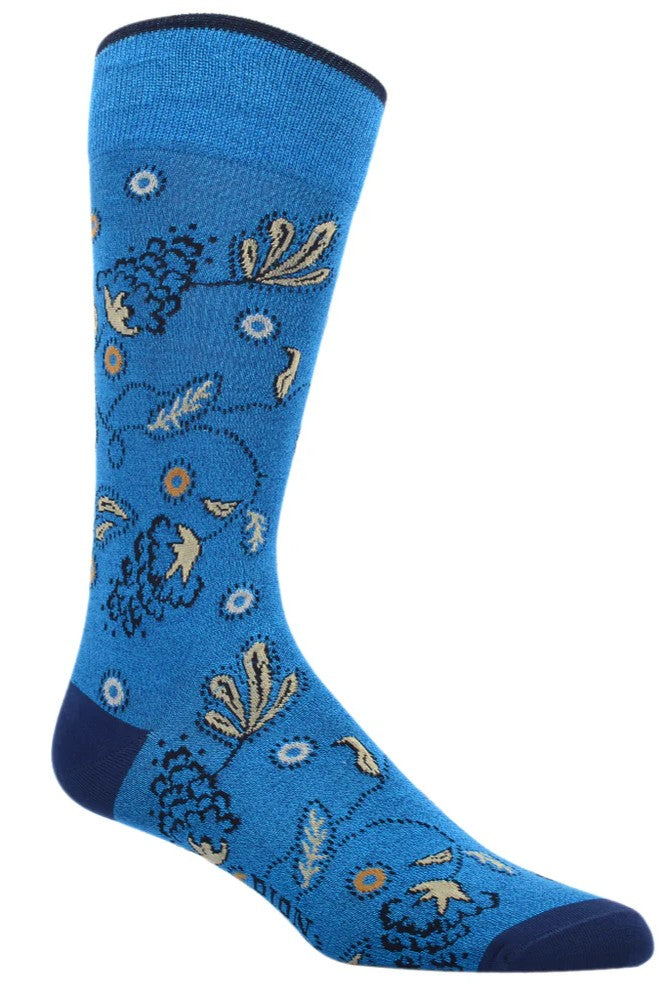 FLORAL SOCKS AZURE - novaman