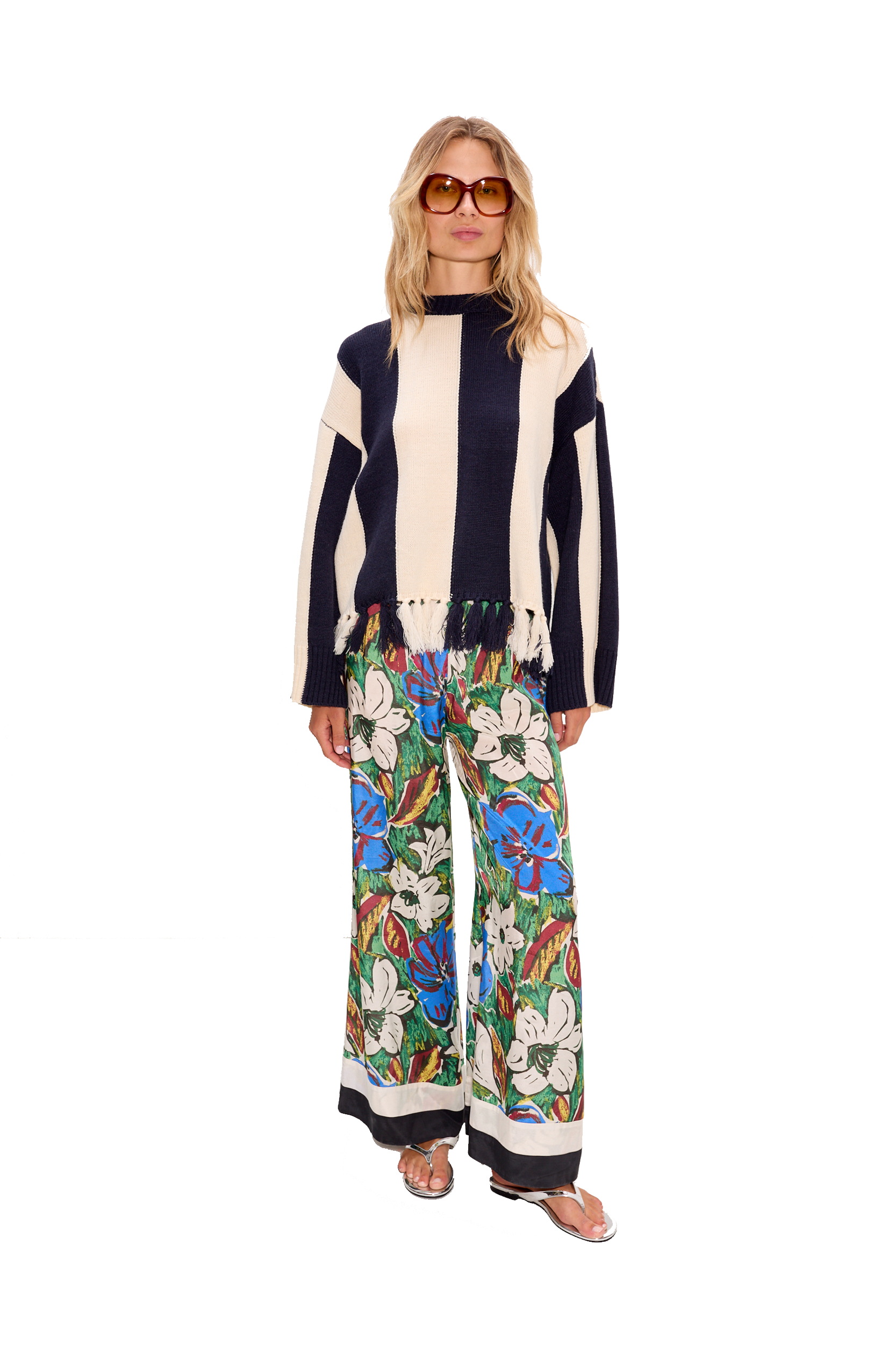 NELLA WIDE LEG PANT - Pants - Sassanova