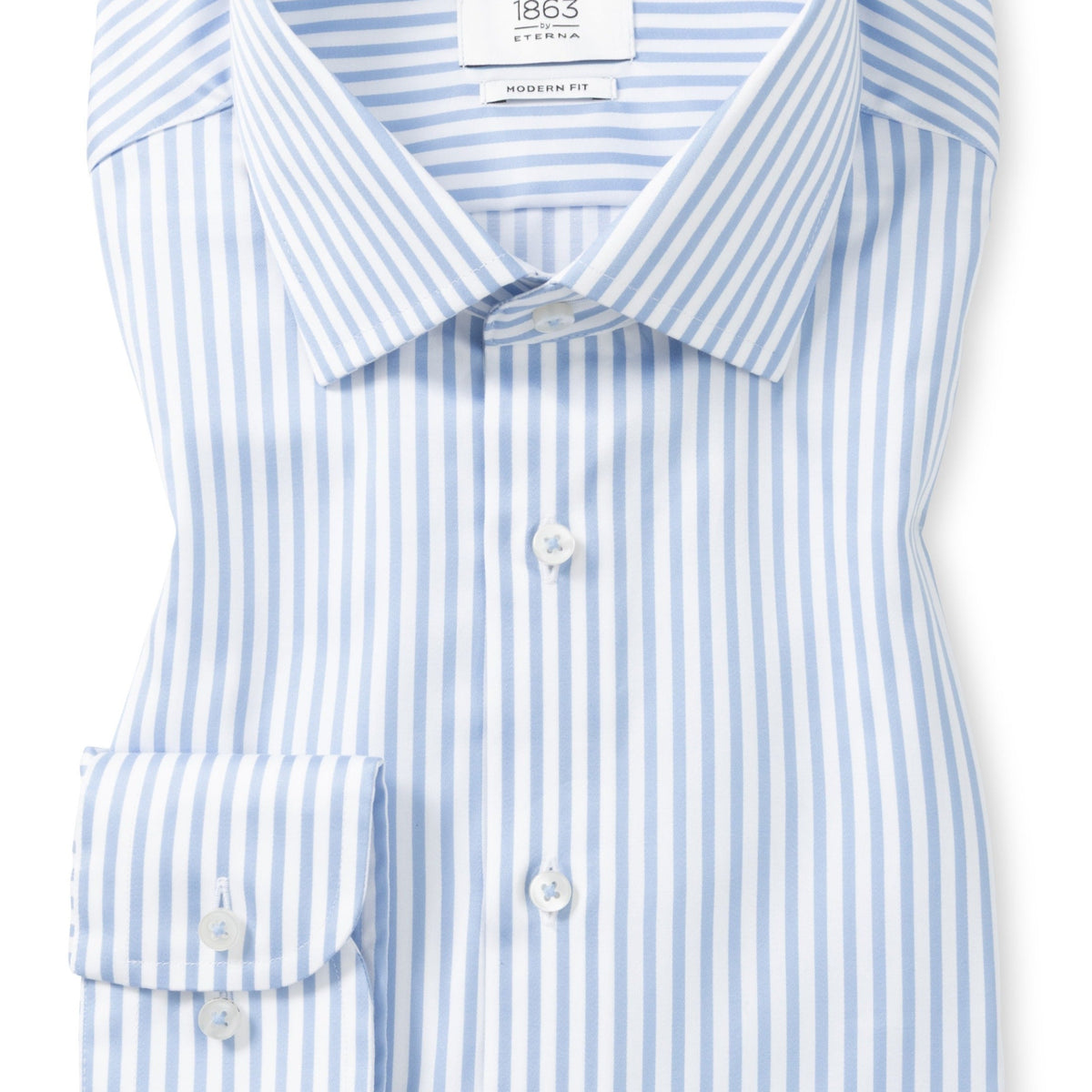 STRIPE TWILL MODERN FIT DRESS SHIRT
