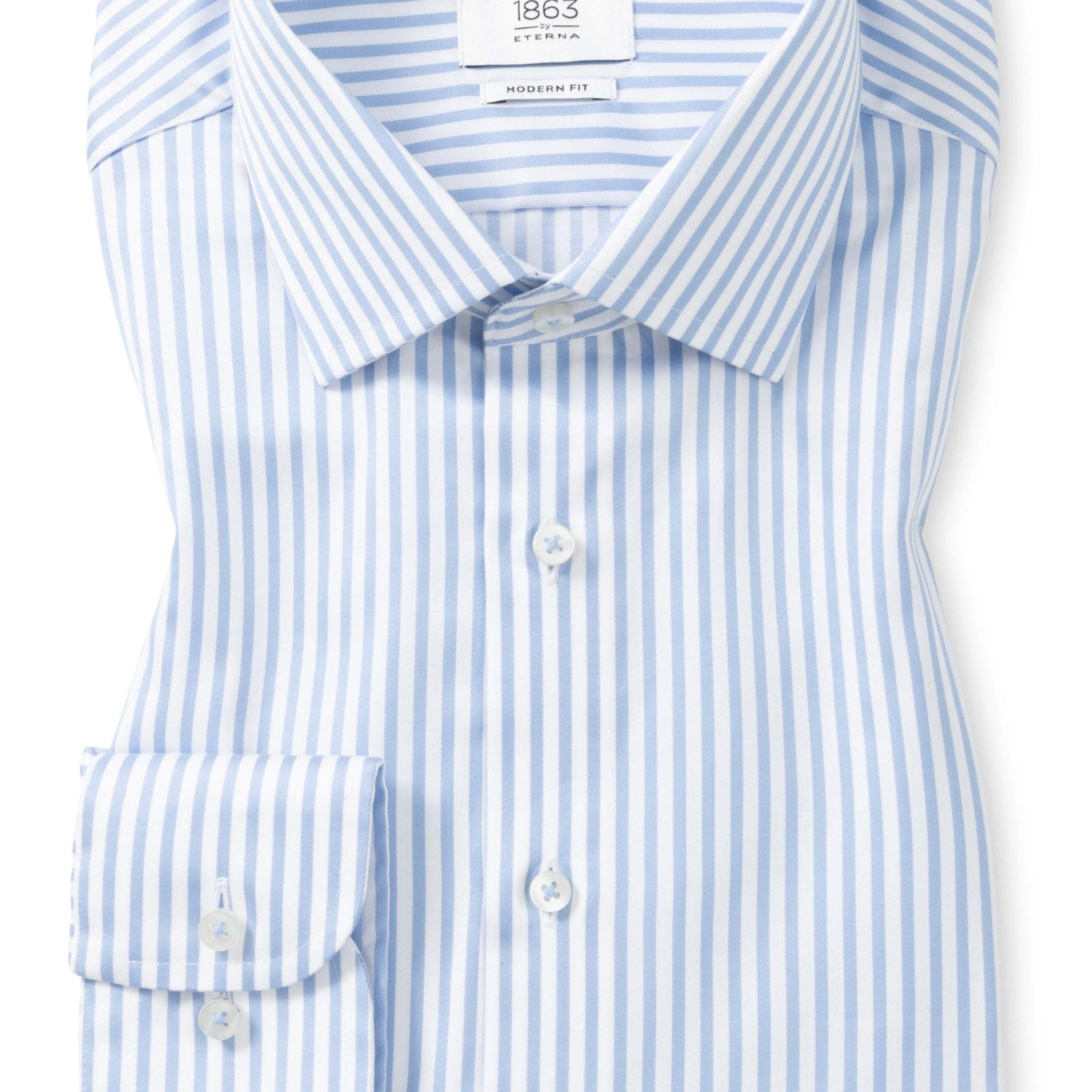 STRIPE TWILL MODERN FIT DRESS SHIRT - Long Sleeved Shirts - Novaman
