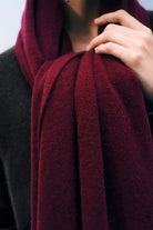 CASHMERE TRAVEL WRAP in sangria-sassanova