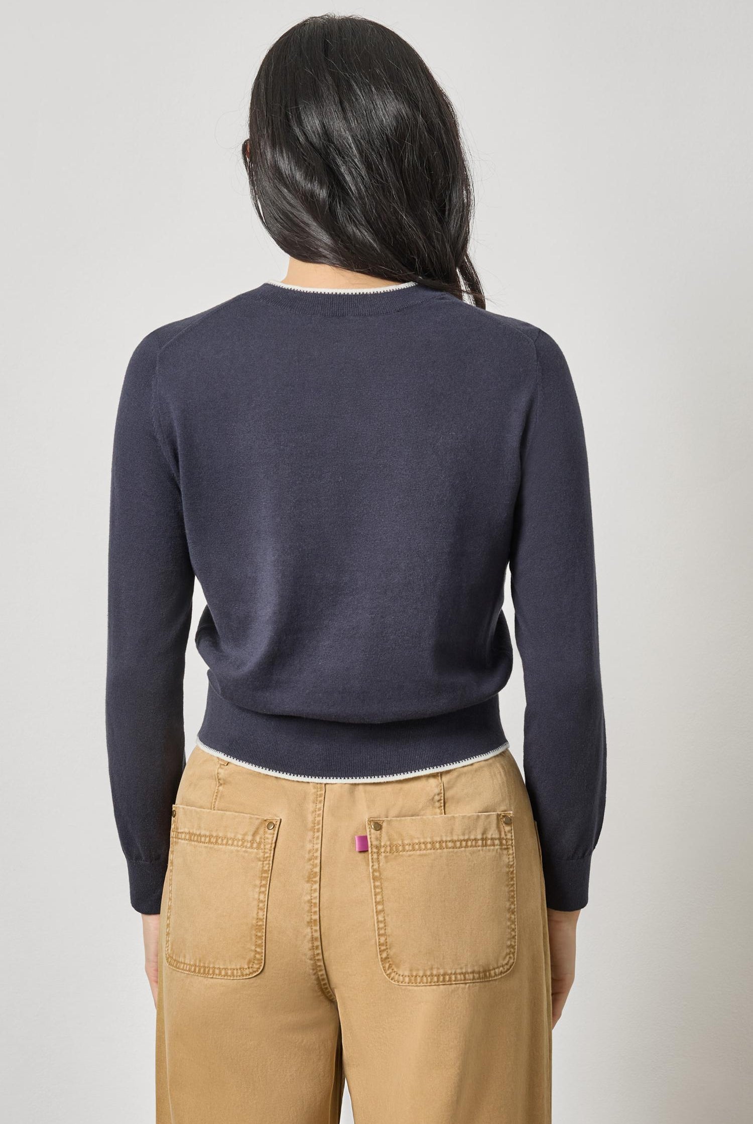 PICOT EDGE CREWNECK SWEATER - Sweaters - Sassanova