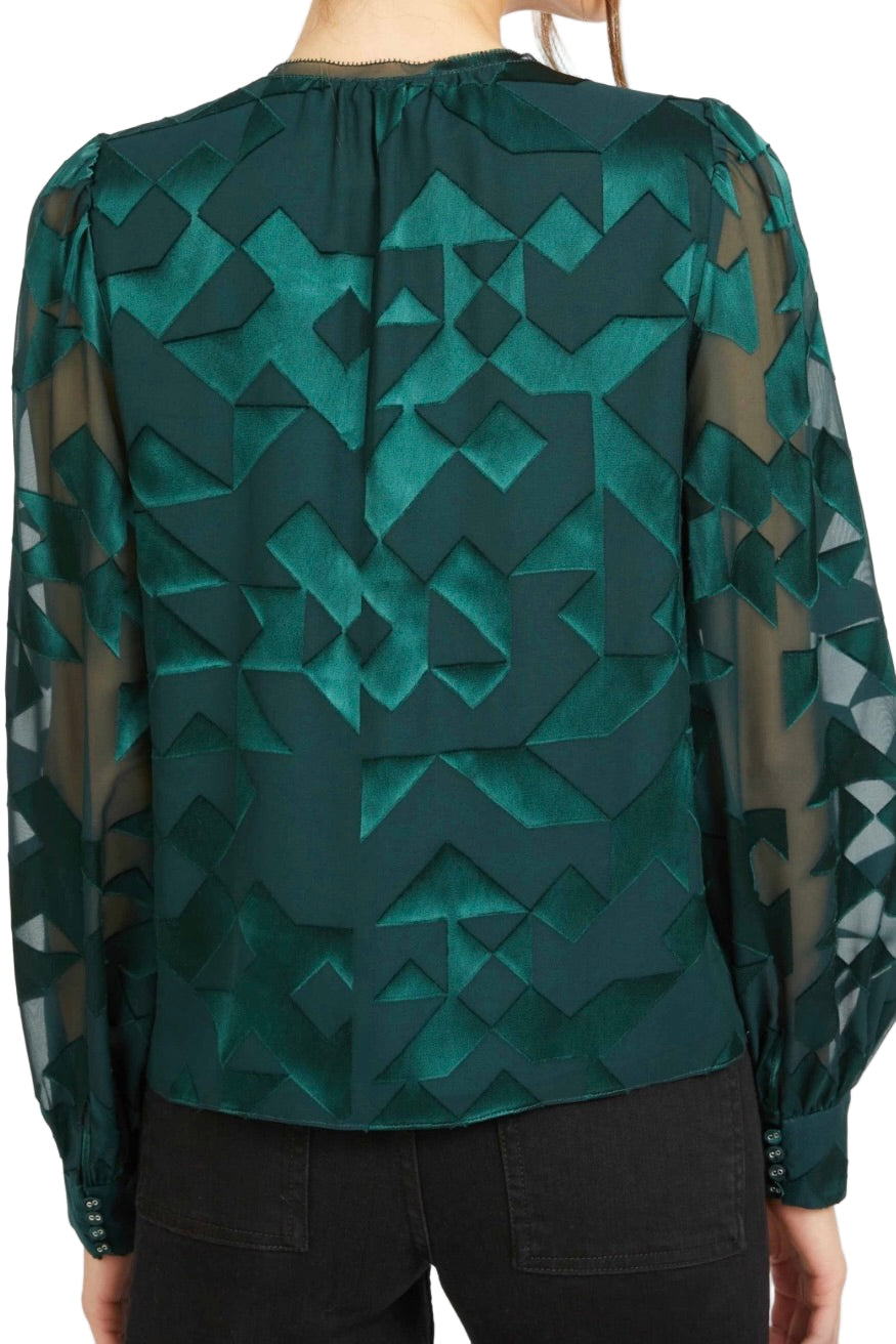 RUBY BURNOUT TOP - Blouses - Sassanova