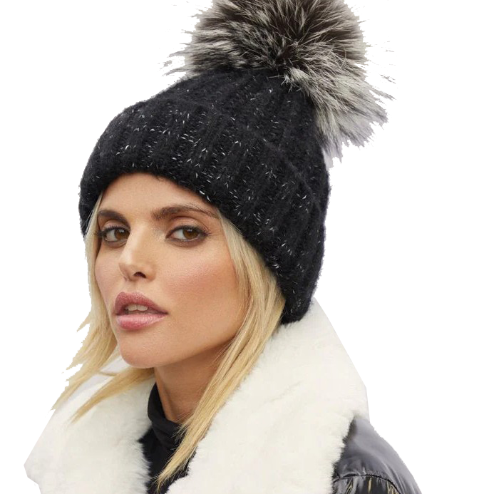 FOLD UP FUR BEANIE - Sassanova