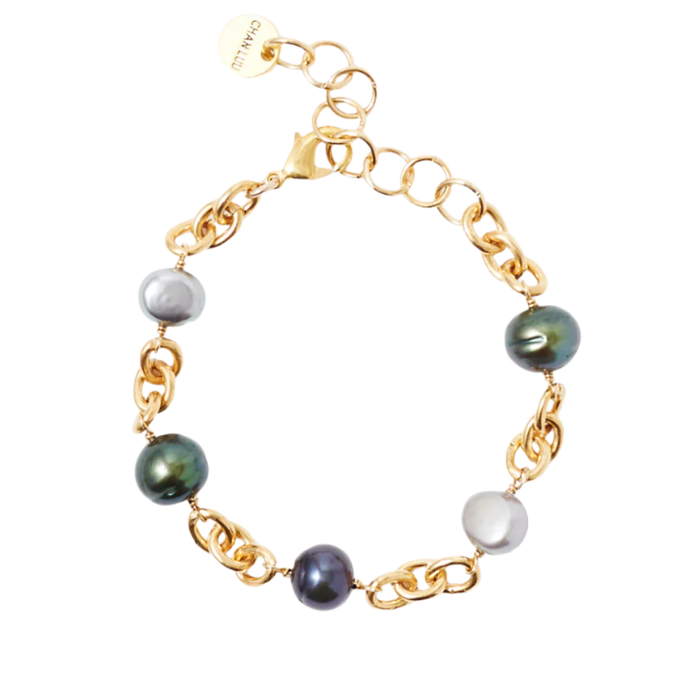 CHAIN LINK BRACELET W/PEACOCK PEARLS (BGZ-6303)
sassanova