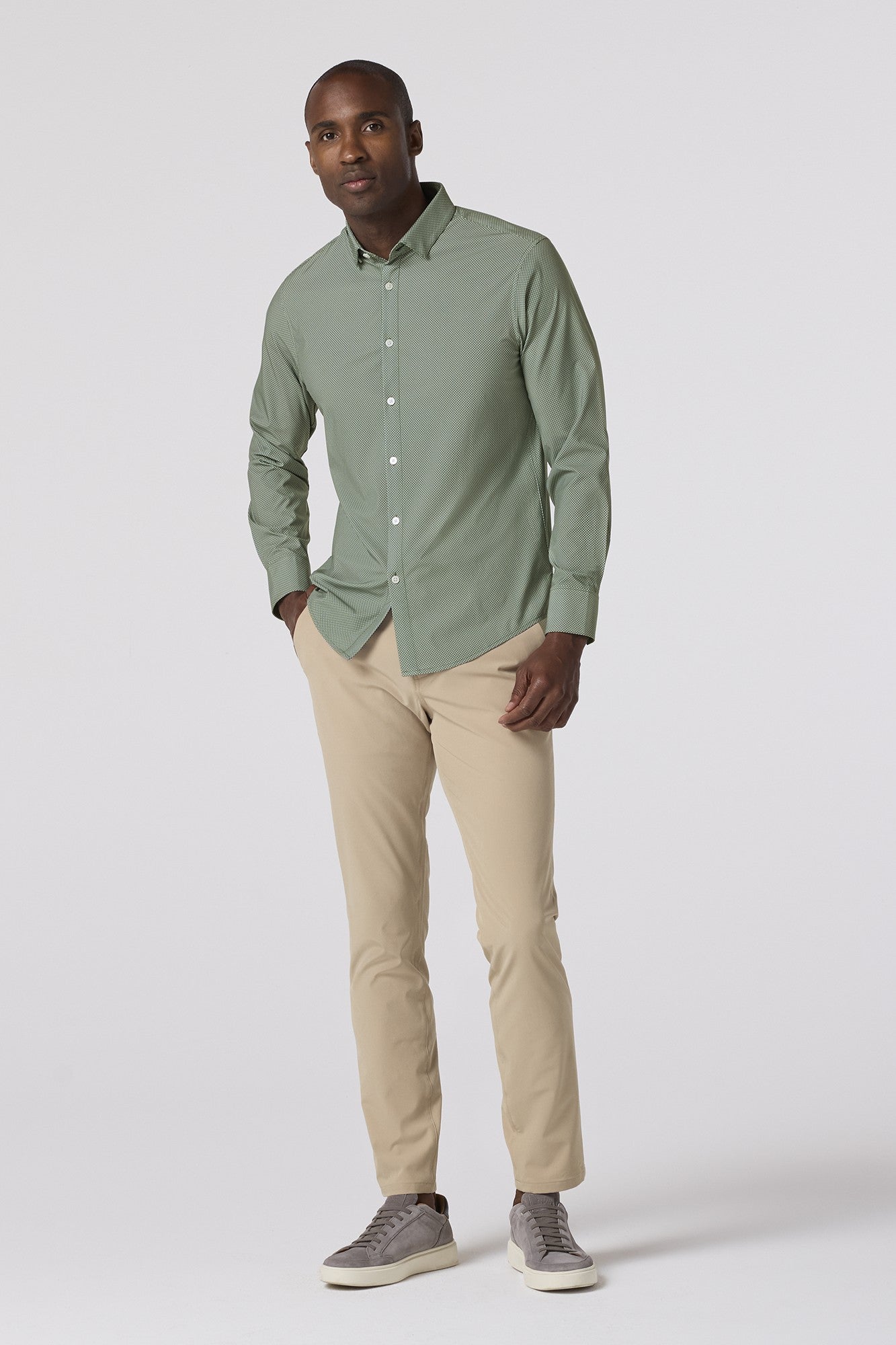 LEEWARD NO TUCK LS DRESS SHIRT - Woven Sport Shirts - Novaman
