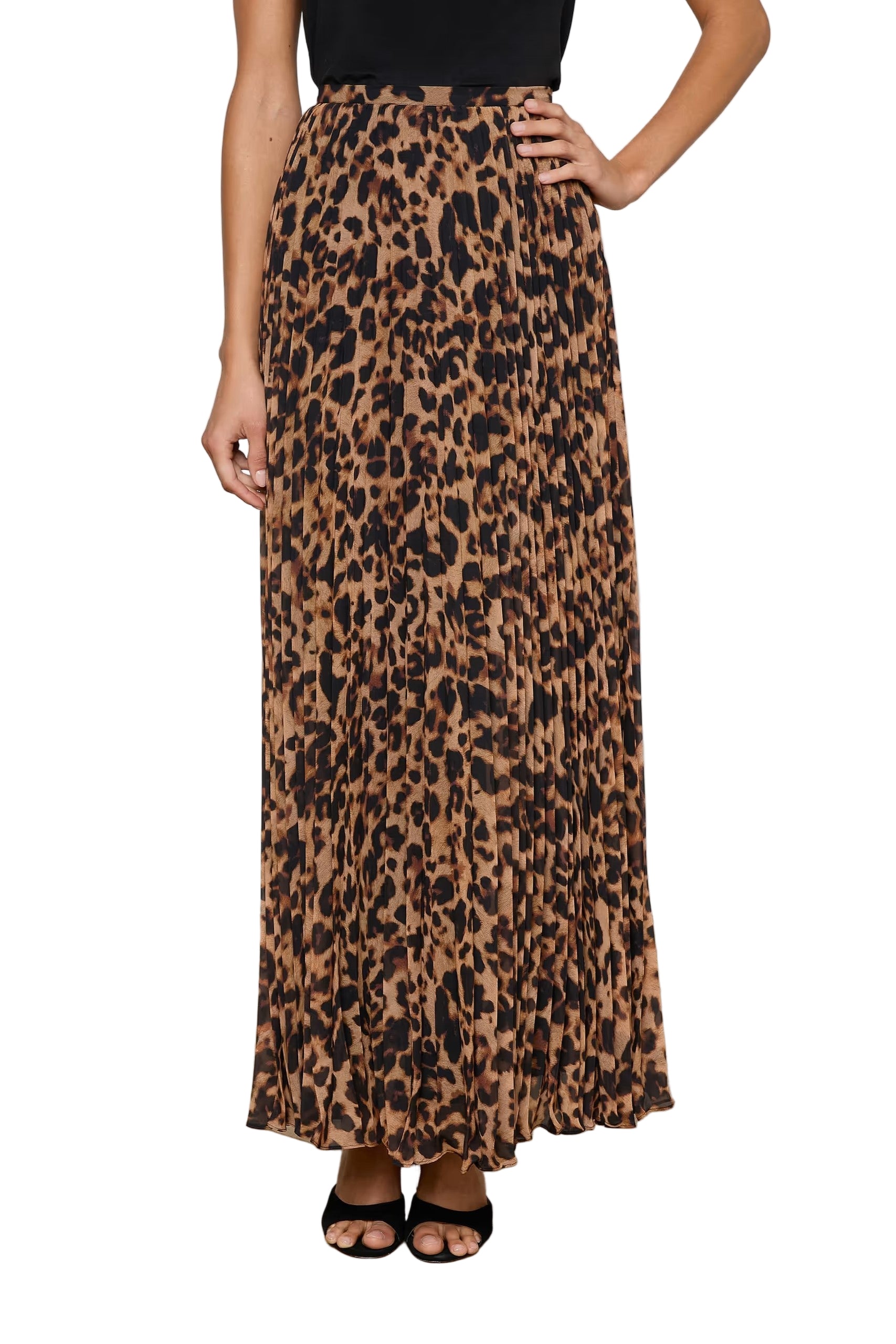 TORIN PLEATED MAXI SKIRT - Skirts - Sassanova