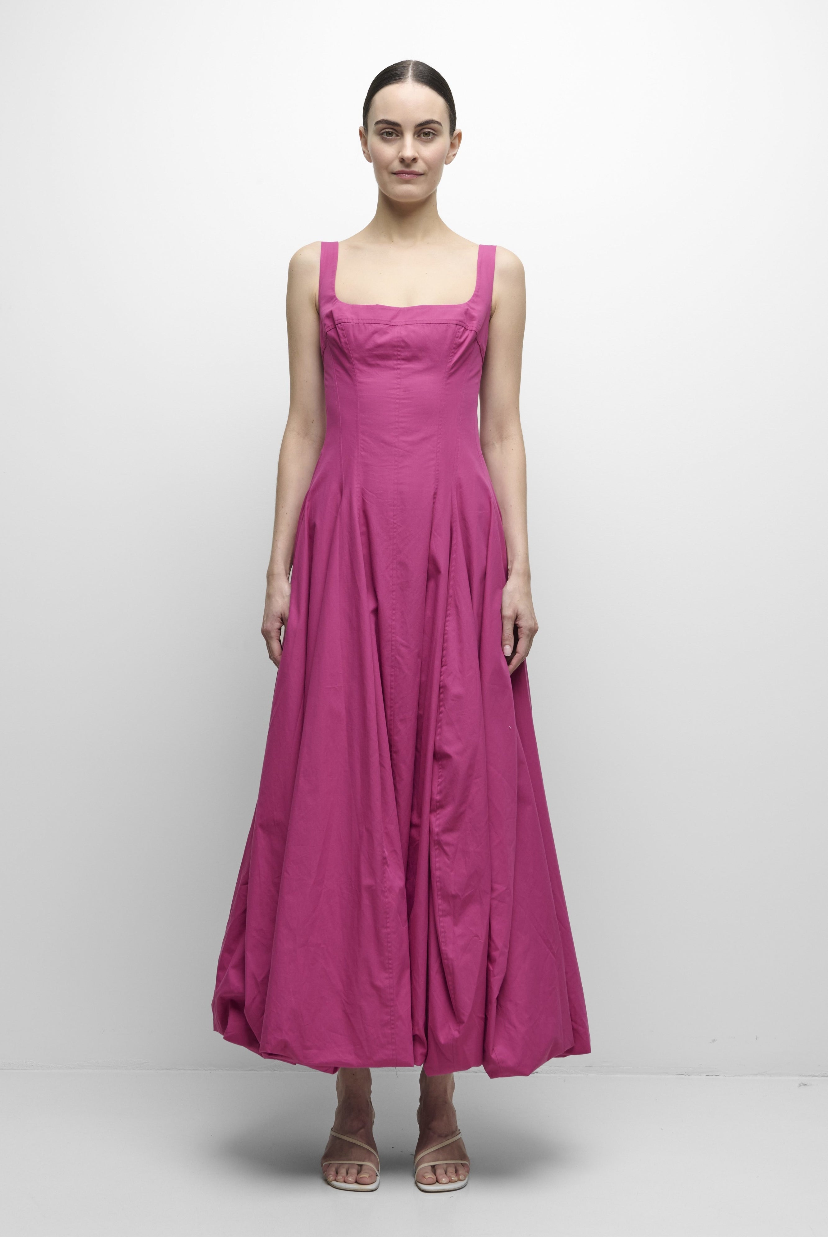 HALLY COTTON BUBBLE MIDI DRESS - Dresses - Sassanova