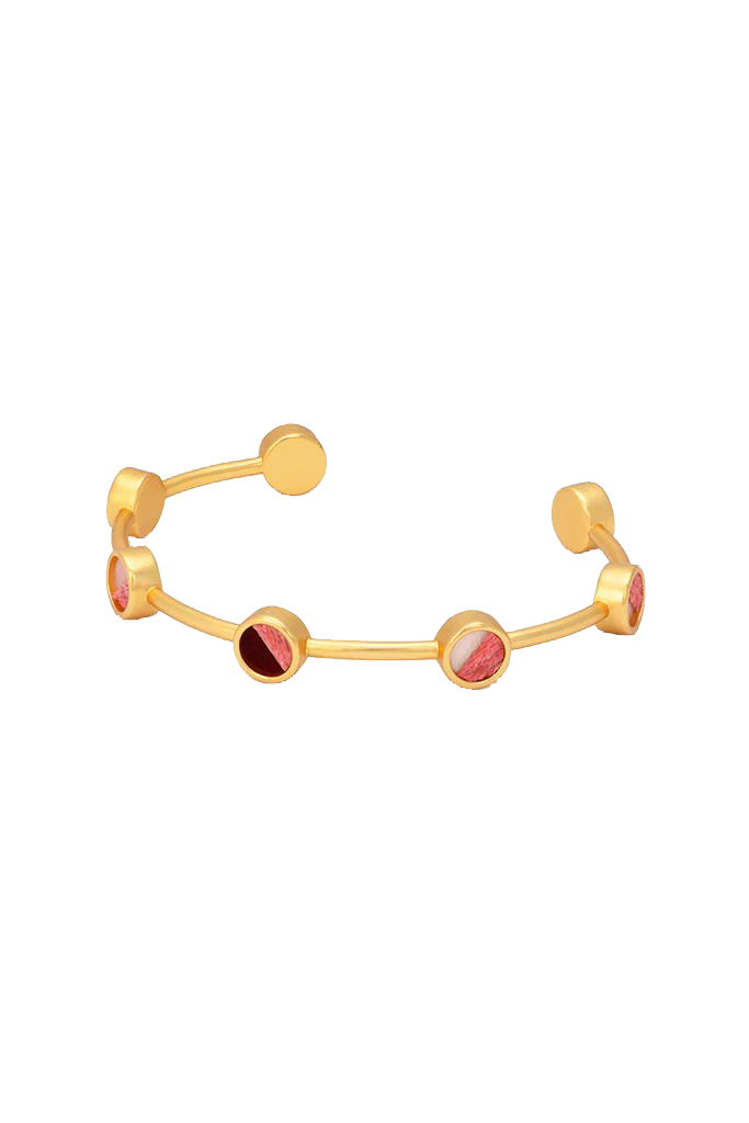 BRITTANY MULTI BEZEL CUFF - Bracelets - Sassanova