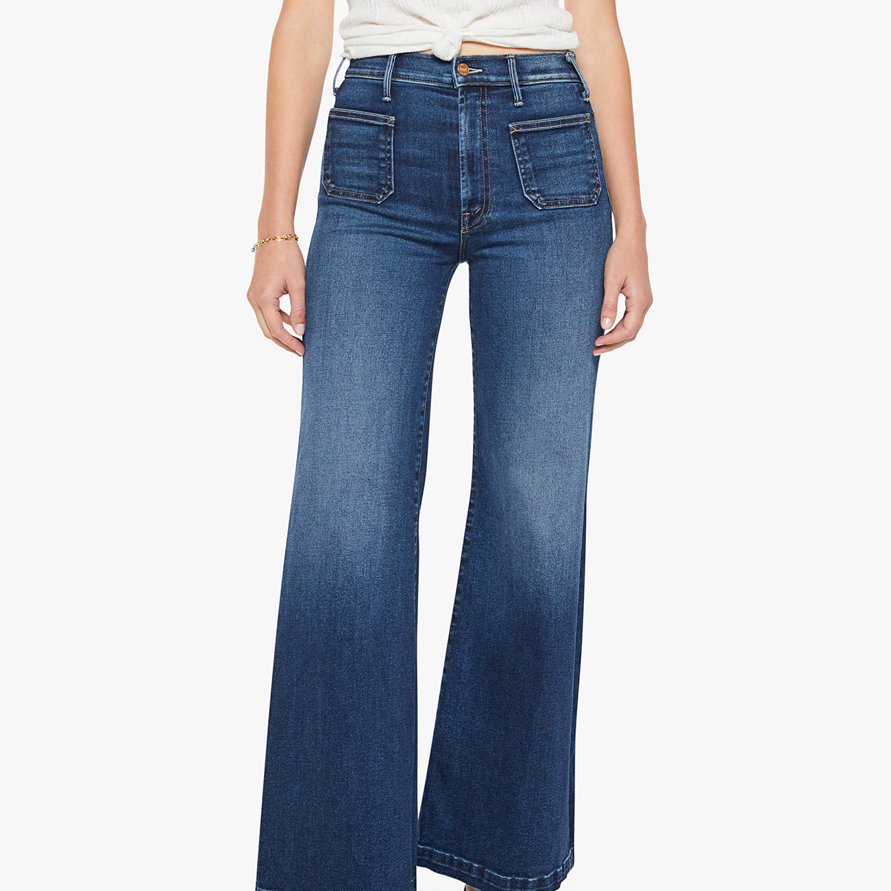 HUSTLER ROLLER PATCH POCKET SNEAK JEAN