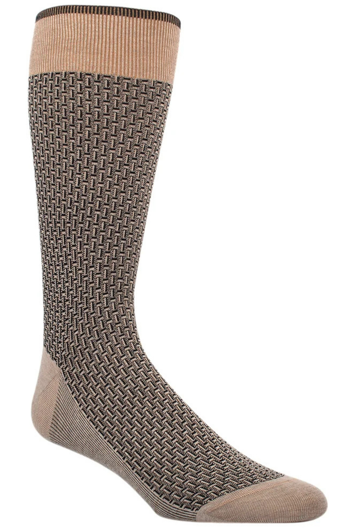 BASKETWEAVE SOCKS OATMEAL