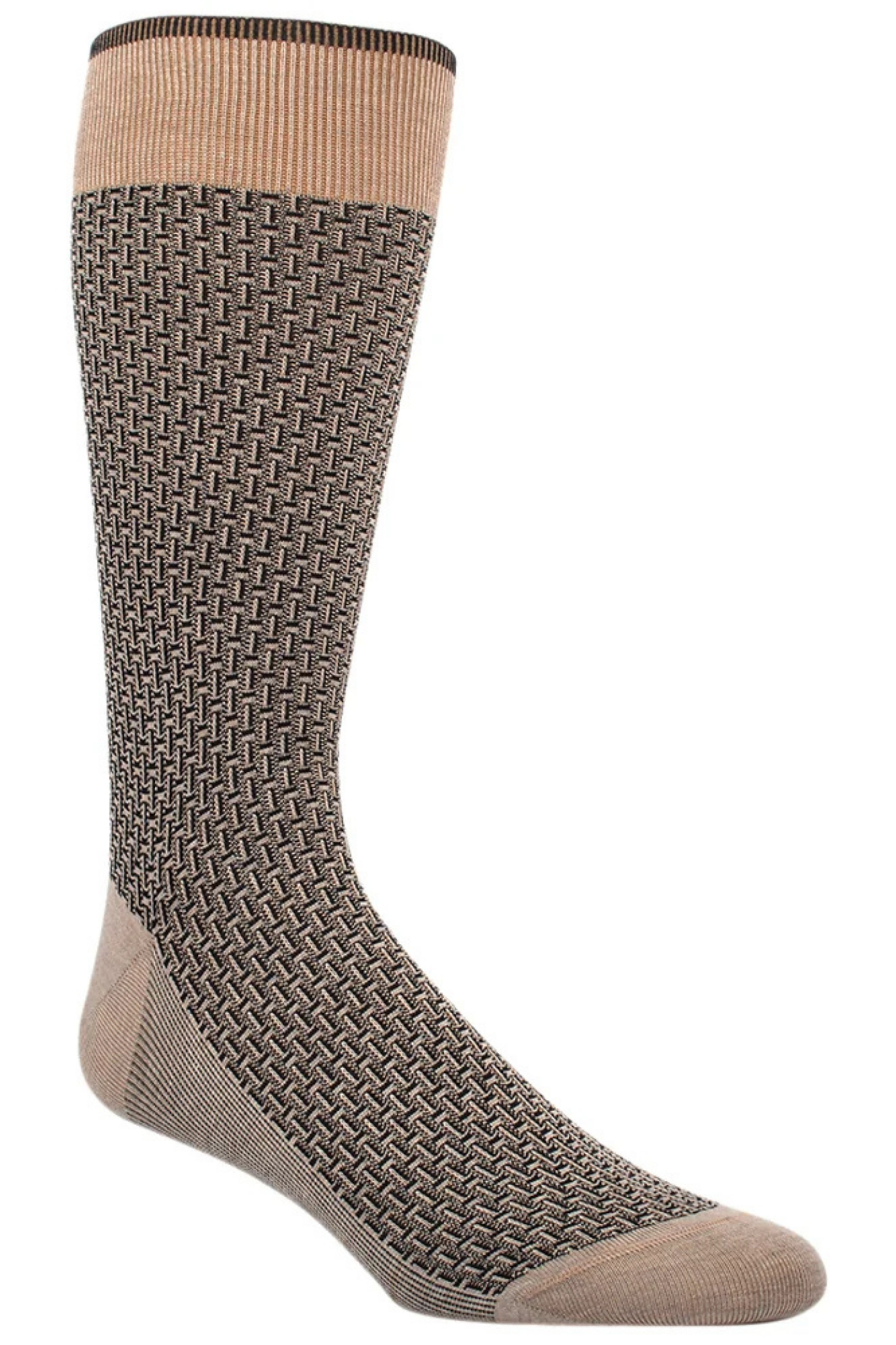 BASKETWEAVE SOCKS OATMEAL