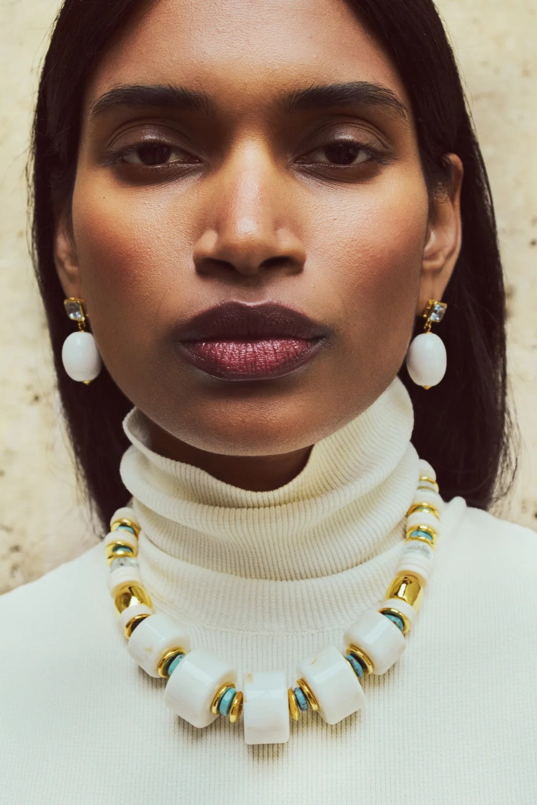 LA PAZ EARRINGS IN IVORY - Earrings - Sassanova