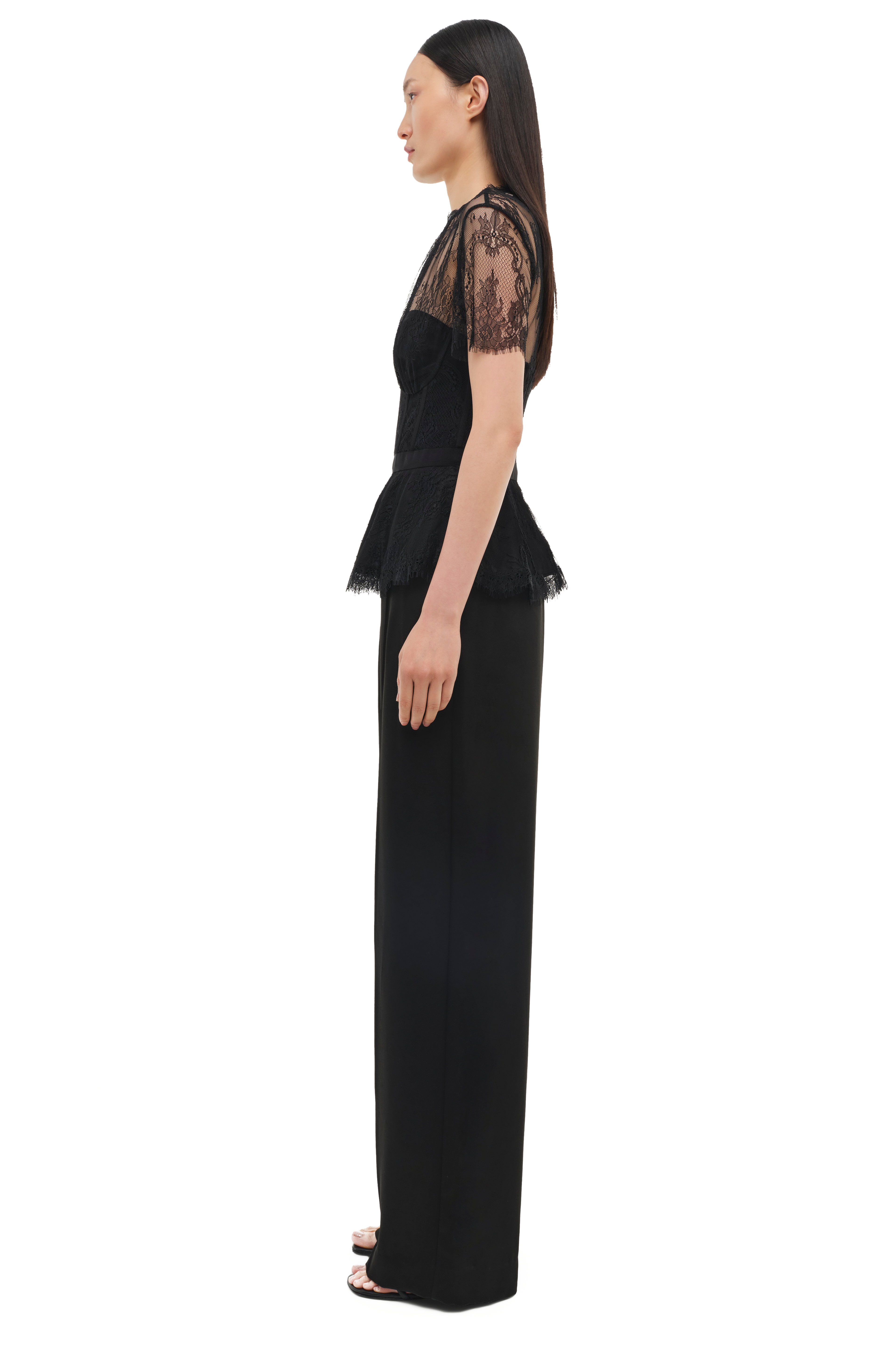 KEHLANI LACE S/S BUSTIER TOP - sassanova