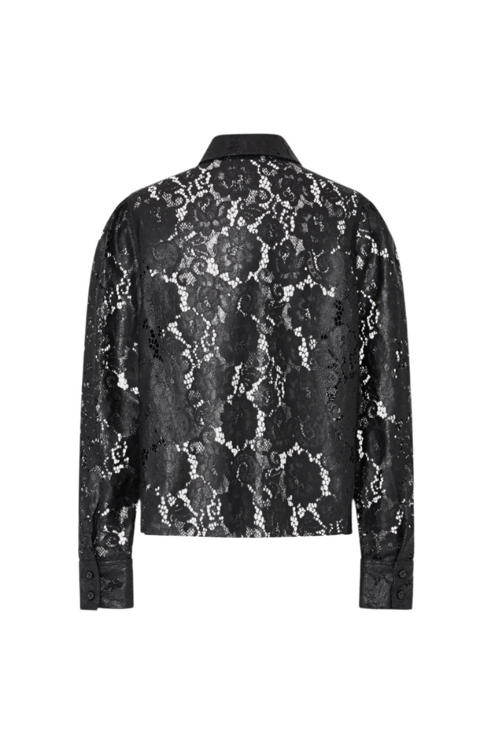 ARLO TEXTURED LACE BUTTON BLOUSE - Blouses - Sassanova