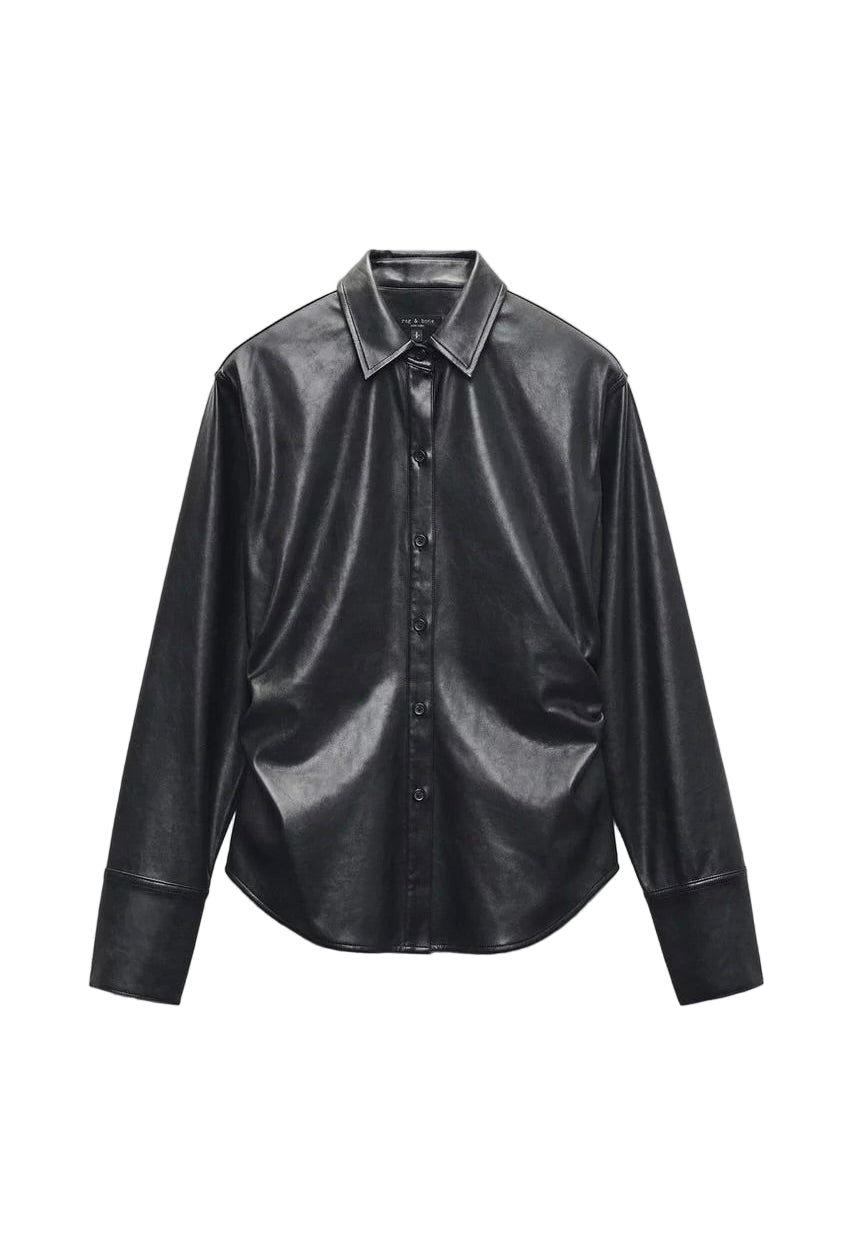 LEAH FAUX LEATHER SHIRT
sassanova