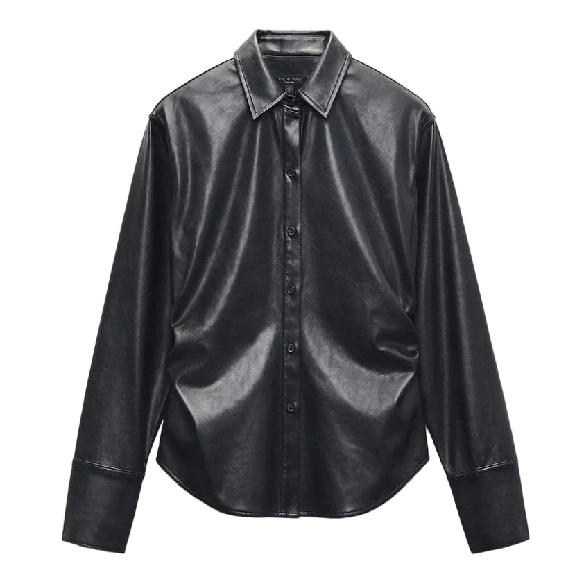 LEAH FAUX LEATHER SHIRT
sassanova