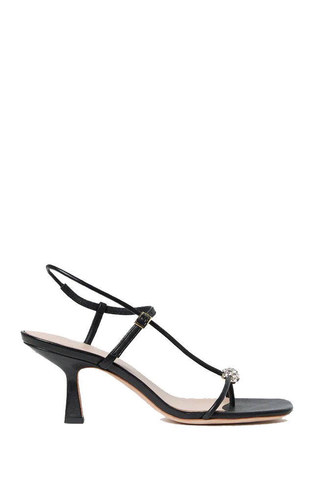 TRIANA MID HEEL SANDAL W/CRYSTALS - Heels - Sassanova