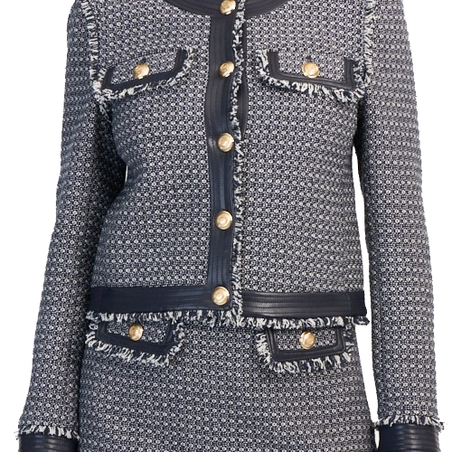BIRDSEYE TWEED DEVA JACKET - Jackets - Sassanova