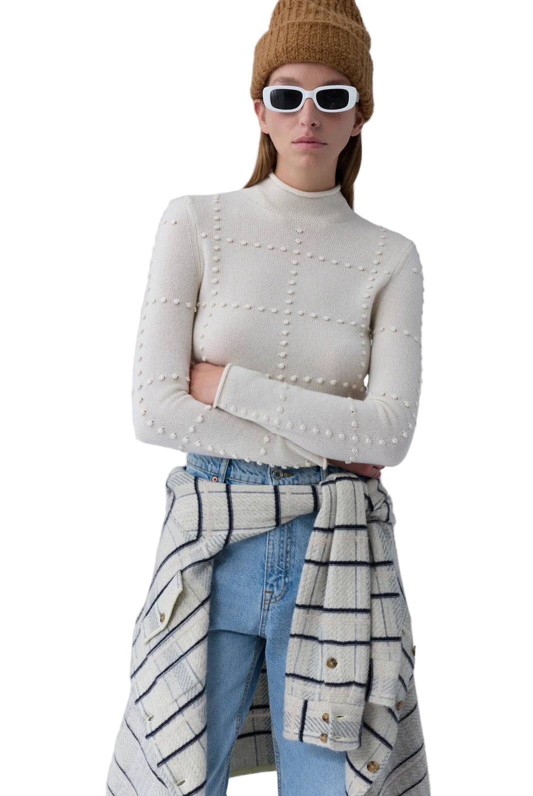 POPCORN TOP IN CASHMERE BLEND - Sassanova