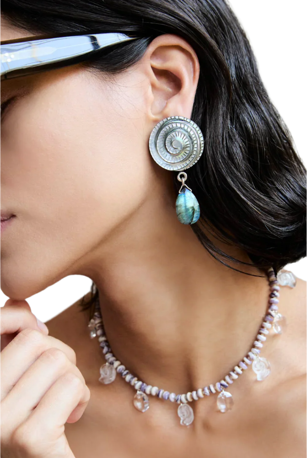 NAUTILUS CLIP ON EARRINGS BLK MOP ( ES-5862)
sassanova