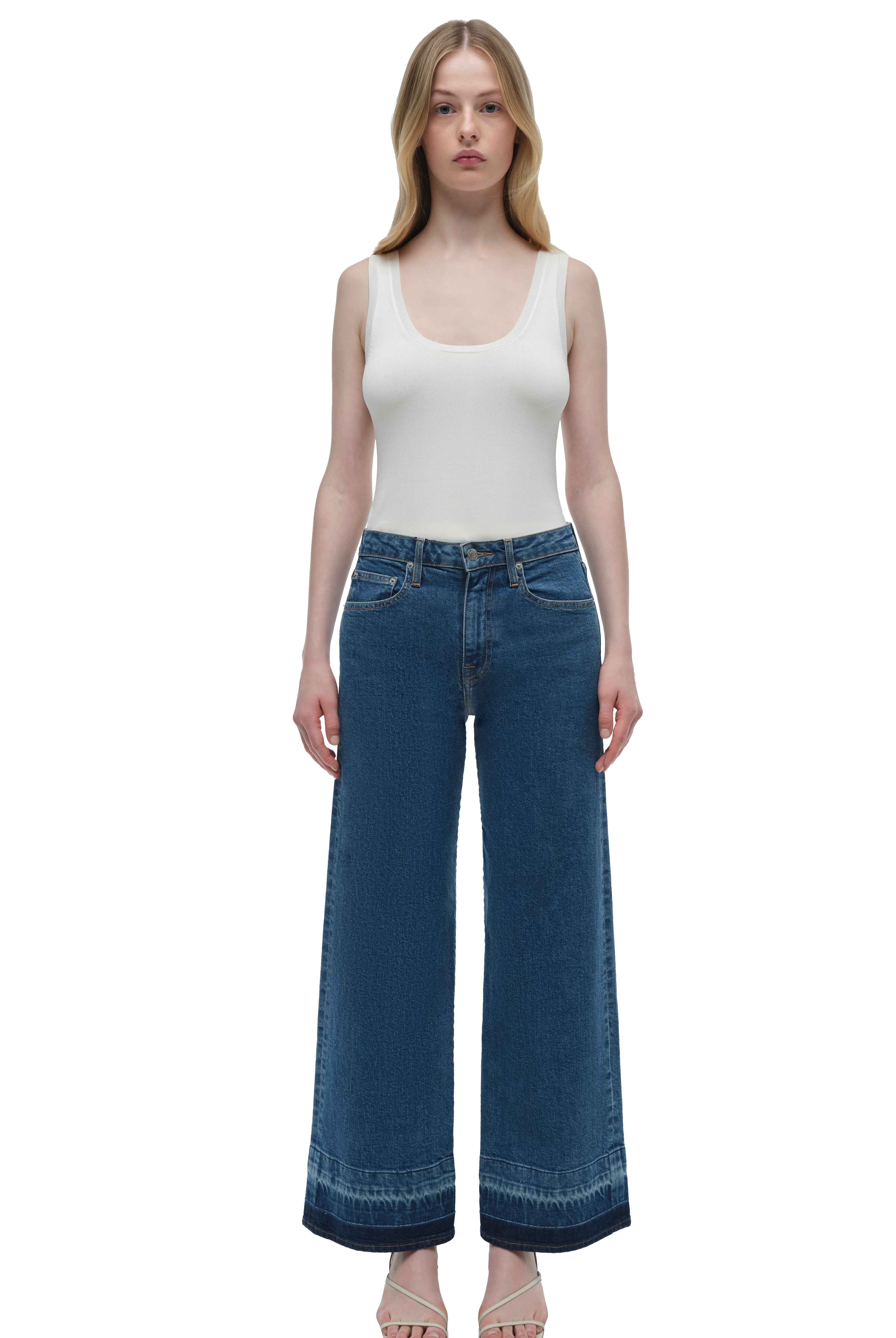 JUDE MID RISE CROP WIDE LEG - sassanova